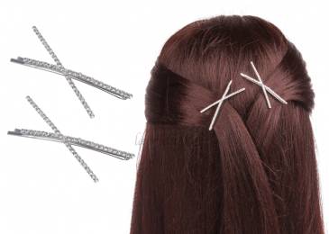 Набор невидимок серебро 5см 1-194753