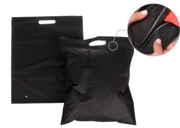 Пакет слайдер із ручкою 400х450 мм 75 мкм чорний матовий 31-134