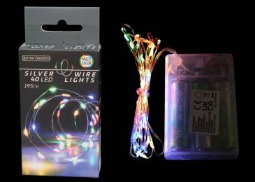 Гірлянда 40L бат кольорова роса 195см 32020/7654 N*