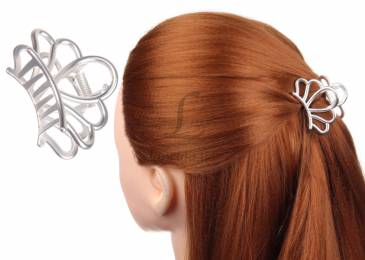 Краб "Fashion 08" металлический серебро матовый 5см 1-186239