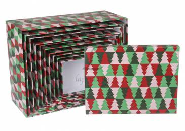Подарункова коробка новорічна (комплект 10шт.) M10-102 73-1957