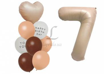 Комплект воздушных шаров "Happy Birthday" "7" 5-81721