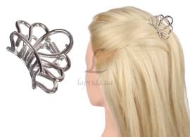 Краб "Fashion 08" металлический серебро сталь 5см 1-204483