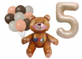 Комплект воздушных шаров "Happy Birthday" "5" 5-81608