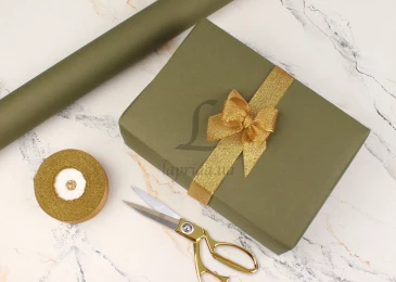 Папір пакувальний "Тон олива+олива" в рулоні (8м х0,7м) 120г/м2 255-6895