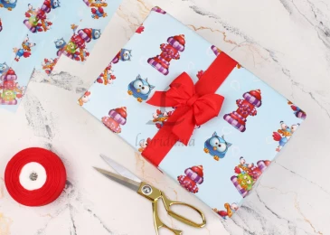 Папір пакувальний в листах 10л "Веселі друзі" (0,7м х1м) 80г/м2 255-6802