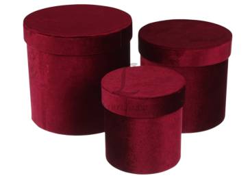 Подарункова коробка бархатна W2906 коробка (комплект 3шт.) 7-29066