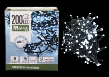 Гірлянда змія на бат. 200 Led біла AX8417700/8238 N*