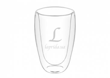 Склянка скляна з подвійним дном 400ml 671-088