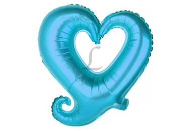 Повітряна кулька серце блакитна (35см)