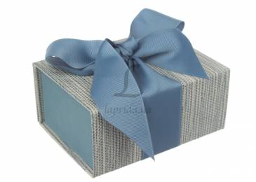 Итальянская подарочная коробка серо-синяя (13.5*10 см)