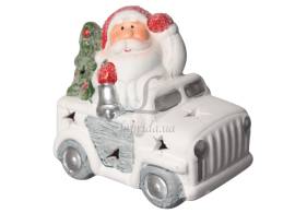 Декор Машинка З Сантою/Сніговиком Led 2 види 10.7*7*9.5см KK23023/6657*