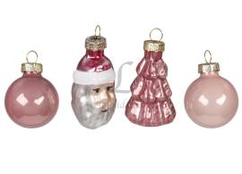 Набір куль 3см 9шт рожева скло ABR823240/0202 N [16]*