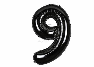 Повітряна кулька цифра "9" чорний (1 м)