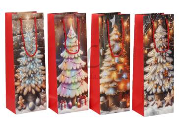 Подарочный пакет новогодний (12*35*9см) 3123-10125