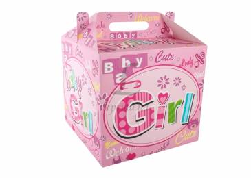 Коробка сборная "Baby girl" розовая