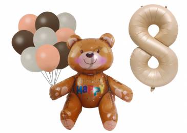 Комплект воздушных шаров "Happy Birthday" "8" 5-81639