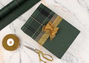 Папір пакувальний крафт "Клітина океан+тон зеленим" в рулоні (0,7м х8м) 70г/м2  255-6949