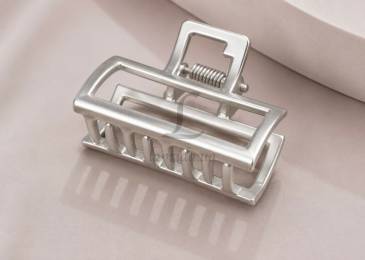 Краб "Fashion 04" металевий срібло матовий 4см 1-160482