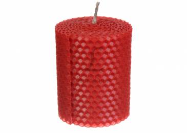 Свічка декоративна (D-6, H-8) #3 червона 251-8602