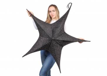 Звезда декоративная черная 110 см 254-320