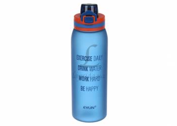 Пляшка спорт пластик 1000мл синя 67-4155