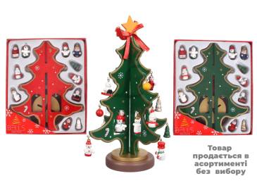 Декор Ялинка об'ємна з персонажами 22,5*7,5см/5827*