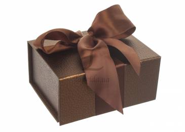 Итальянская подарочная коробка коричневая (13.5*10 см)