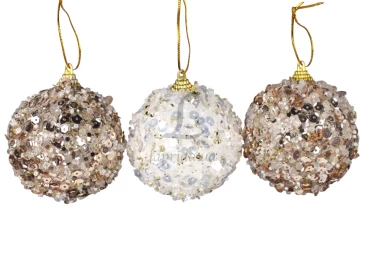 Куля різдвяна 80мм прозора САА821330/3005*