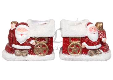 Декор Свічка новорічна Будиночок санти 2 види 9.4*6см DM1805/6381[4]*