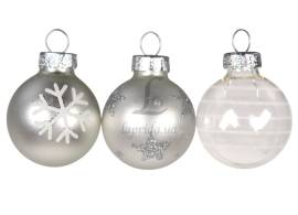 Набір куль 3см 9шт срібна скло ABT634810/2452 N [16]*