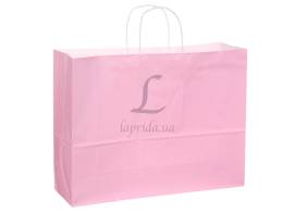 Бумажный пакет белый с ручками (400*120*310 мм) розовый 2-66926298
