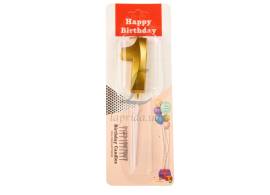 Свеча цифра "1" (золото) 5-91027