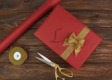 Папір пакувальний крафт двосторонній бордо Рп-3517 в рулоні (8м*0,7м) 80г/м² 255-4334