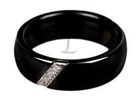 Кольцо керамическое черное (размер 7) 251-17710