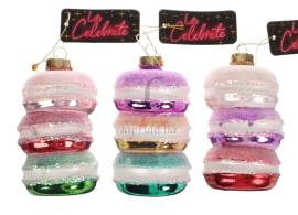 Підвіска макарон скло 10см ABR221710/8247 N [12]*