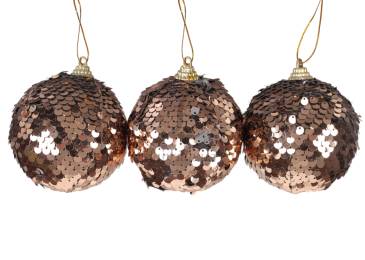 Куля різдвяна з паєтками 80мм AHR004200/5083 N [12]*