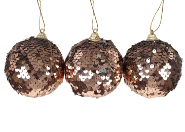 Куля різдвяна з паєтками 80мм AHR004200/5083 N [12]*