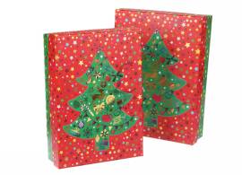 Подарункова коробка новорічна (комплект 2шт.) BOX-9231 73-2787 (2-66927226)