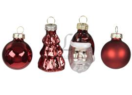 Набір куль 3см 9шт бордова скло ABR823260/0332 N [16]*