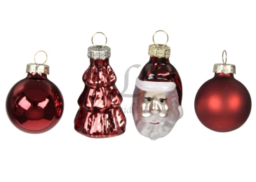 Набір куль 3см 9шт бордова скло ABR823260/0332 N [16]*