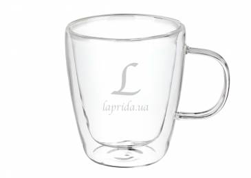 Чашка скляна з подвійним дном (скринька 36 штук) 200ml 671-101