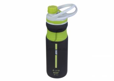 Пляшка спортивна пластикова чорно-зелена 700ml 67-2939