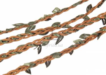 Мотузка декоративна з листочками