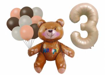 Комплект воздушных шаров "Happy Birthday" "3" 5-81585
