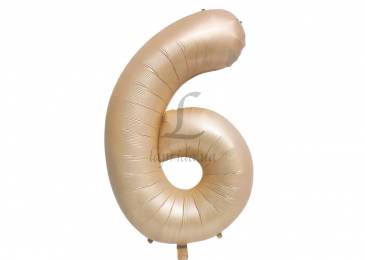 Воздушный шар в форме цифры карамельный "6" 1м 5-81103
