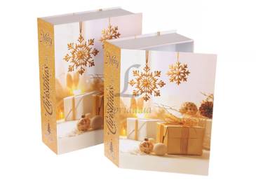 Подарочная коробка новогодняя (комплект 2шт.)  8029-2696 73-4057 (2-66927202)