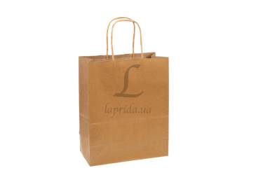 Пакет крафт однотонний вертикальний (27*22*11см) 120г/м² 1-116410