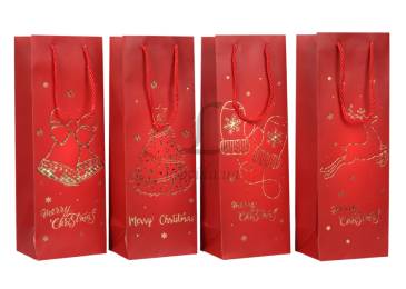 Подарочный пакет новогодний (12*35*9см) 3123-10132