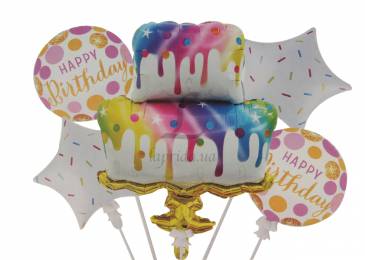 Комплект повітряних куль "Happy Birthday" 5-81448